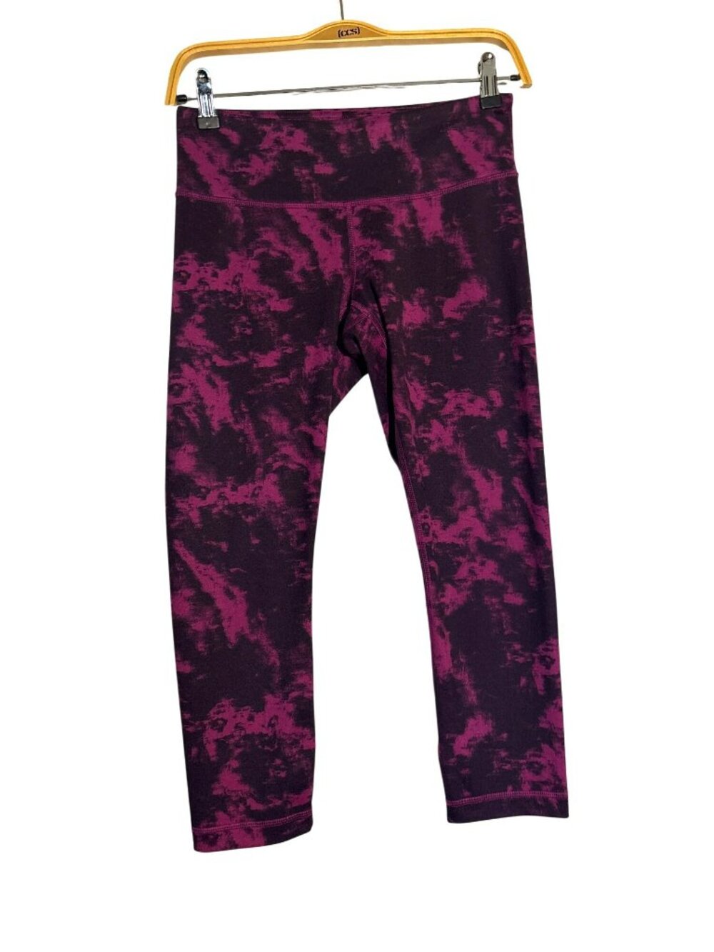 Lululemon Wunder Under Purple Tie-Dye Cropped Leggings Size 6